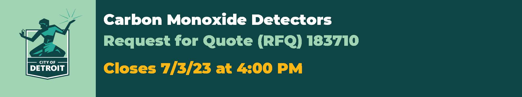 Carbon Monoxide Detectors | City of Detroit
